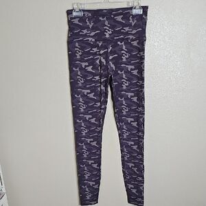 CRZ YOGA medium purple Camo Print naked feel Compression High-Waisted Leggings